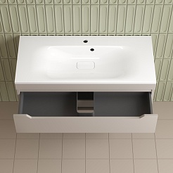 Style Line Тумба под раковину Остин 100 подвесная крем – фотография-6